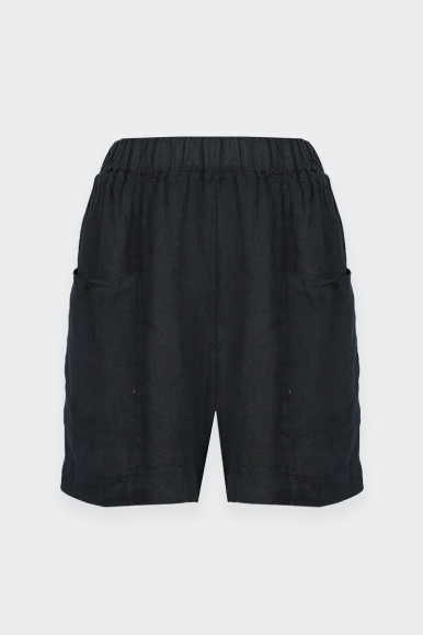 Murphy & Nye BLUE POCKETED LINEN SHORTS