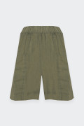 Murphy & Nye SHORT VERDE TASCONATO IN LINO