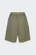 Murphy & Nye SHORT VERDE TASCONATO IN LINO