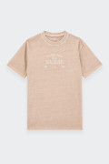 Guess BEIGE EMBROIDERED LOGO OVERSIZED T-SHIRT