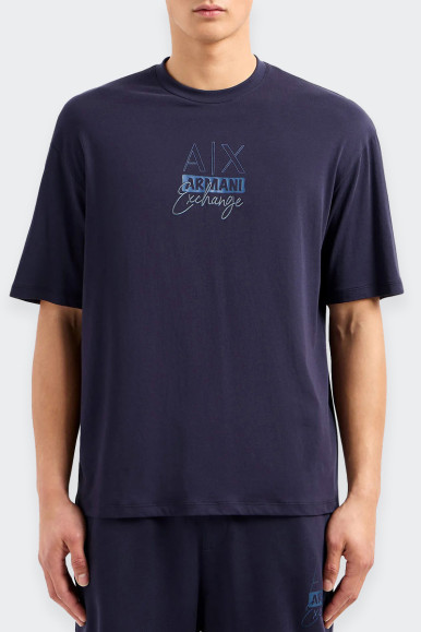 Armani Exchange BLUE RELAXED FIT T-SHIRT