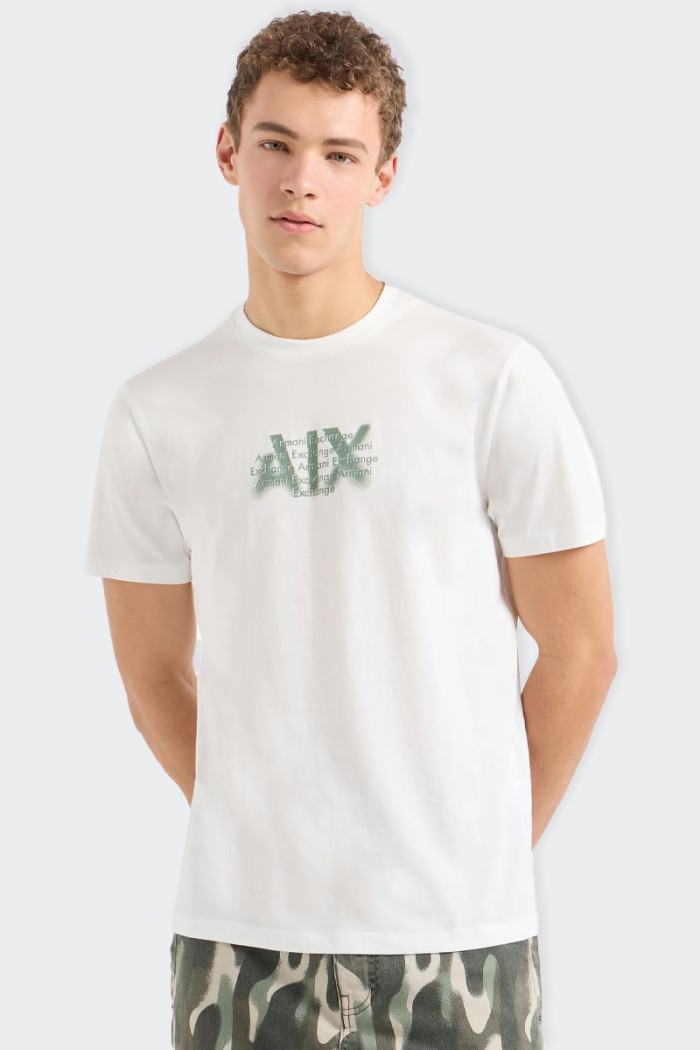 Armani Exchange T-SHIRT BIANCA LOGO URBAN MILITARY