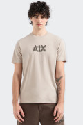 Armani Exchange BEIGE LOGO URBAN MILITARY T-SHIRT