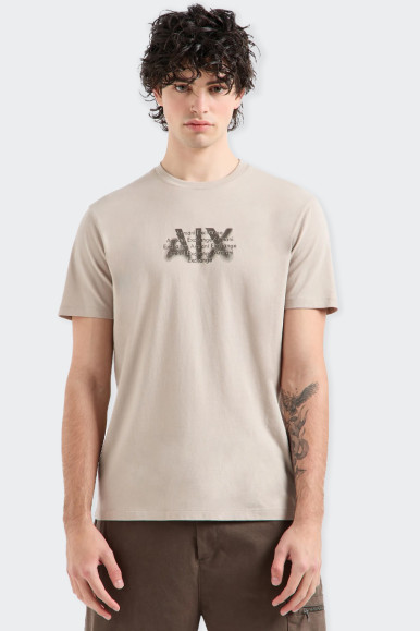 Armani Exchange T-SHIRT BEIGE LOGO URBAN MILITARY