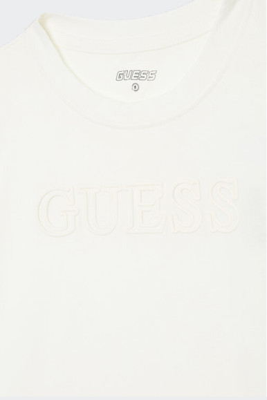 Guess WHITE T-SHIRT WITH EMBOSSED LOGO