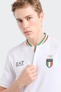 EA7 Emporio Armani ITALIA TEAM PARIS 2024 POLO GURU BIANCA