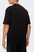 Armani Exchange BLACK T-SHIRT EMBOSSED LOGO PATCH