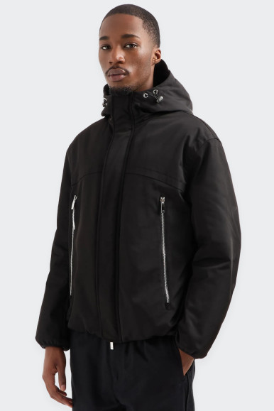 Armani Exchange BLACK HOODED JACKET