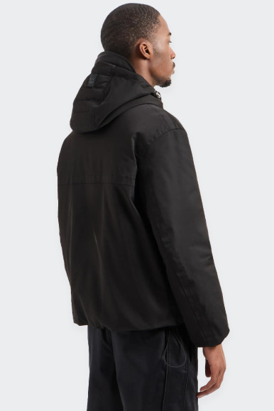 Armani Exchange BLACK HOODED JACKET