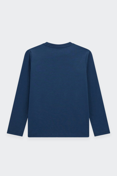 Guess BLUE PATENT LONG-SLEEVED SHIRT