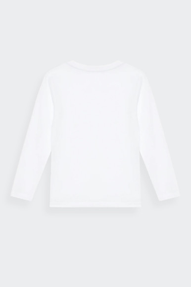 EA7 Emporio Armani WHITE LONG-SLEEVED T-SHIRT CHILD