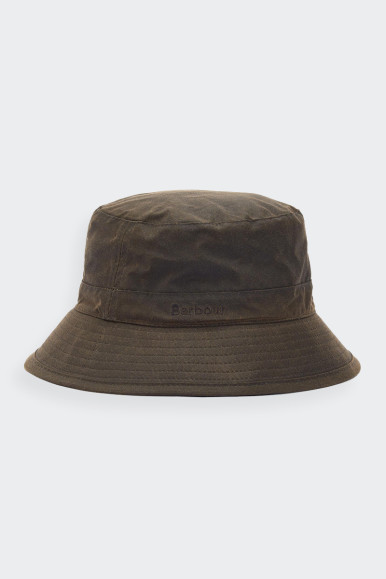 Barbour OLIVE GREEN WAXED SPORTS HAT