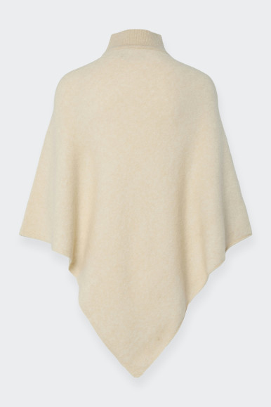 Pieces CREAM TURTLENECK PONCHO