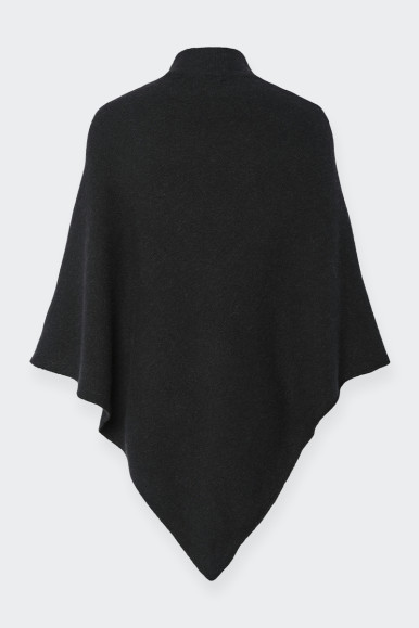 Pieces BLACK TURTLENECK PONCHO