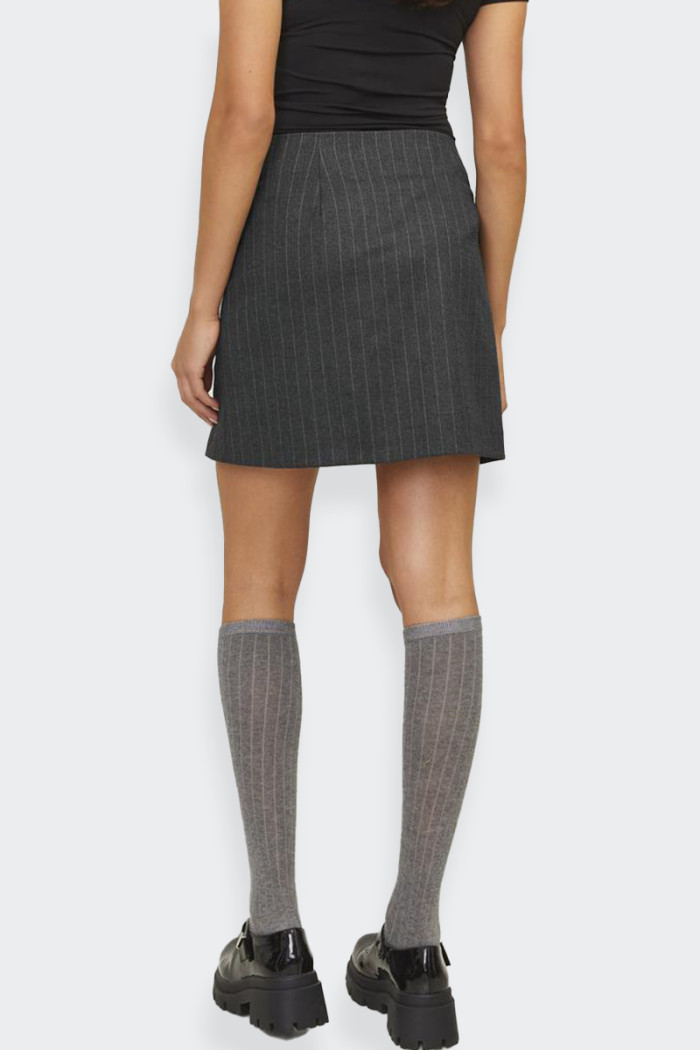 Jack & Jones GRAY PINSTRIPE MINISKIRT WITH SLITS