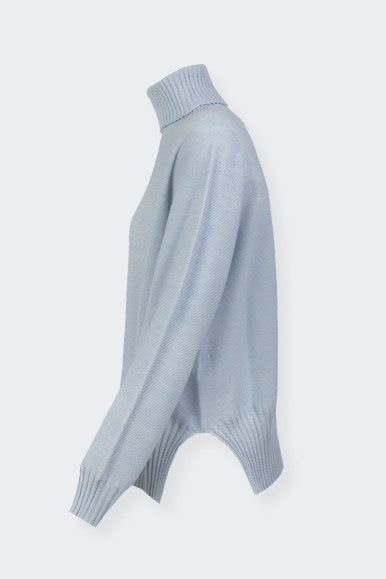 Romeo Gigli LIGHT BLUE TURTLENECK SWEATER