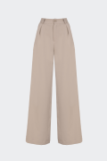 Murphy & Nye PANTALONE PALAZZO BEIGE CON PINCES