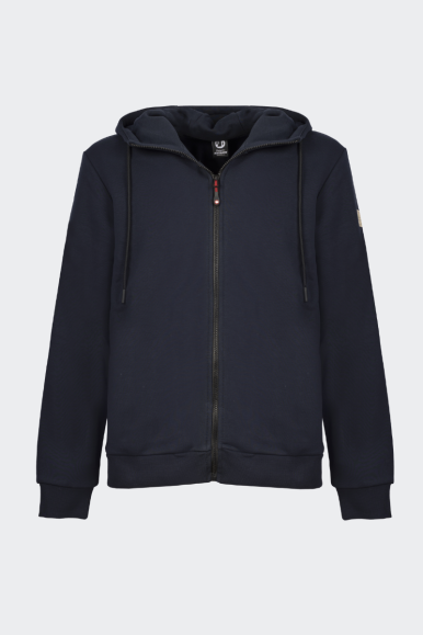 Murphy & Nye BLUE FULL ZIP SWEATSHIRT WITH HOOD